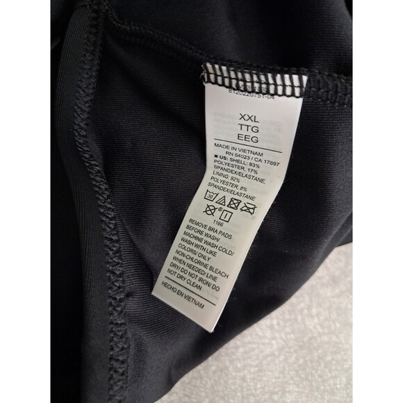 Old Navy One Piece Swimsuit Swim Black Tie Back Padded High Waist Size XXL NWT - Picture 9 of 9